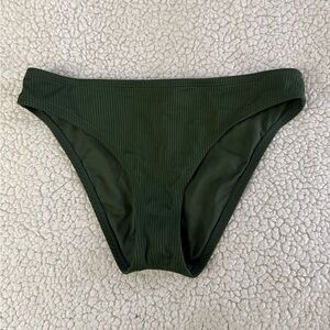 Shade & Shore Ribbed Deep Green Swim Bottom